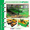 Soportes de exhibición de vegetales y frutas de supermercado